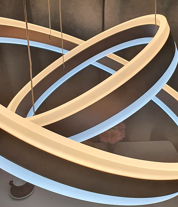 LED 쿠베르 투톤 2단 펜던트조명, 식탁등 (LED80W)