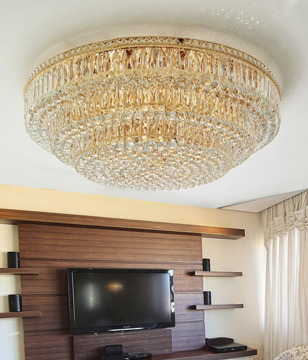 웨딩골드 원형 37등 대형 크리스탈거실등 거실전등